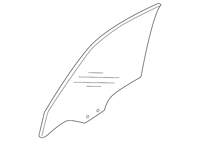 Glass L Door Frt - Driver's Side (LH) - Mazda (ZZCA-59-500)