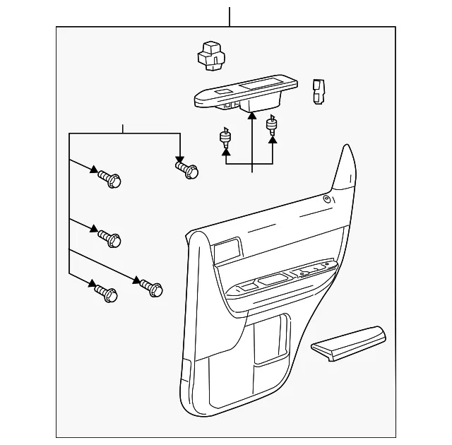 Trim(L) Door-Rear - Driver's Side (LH) - Mazda (ZZDC-69-520-05)