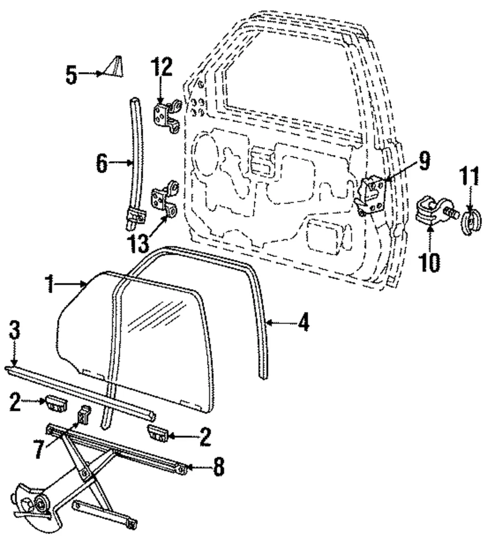 Window Regulator - Driver's Side (LH) - Mazda (ZZL1-59-560B)