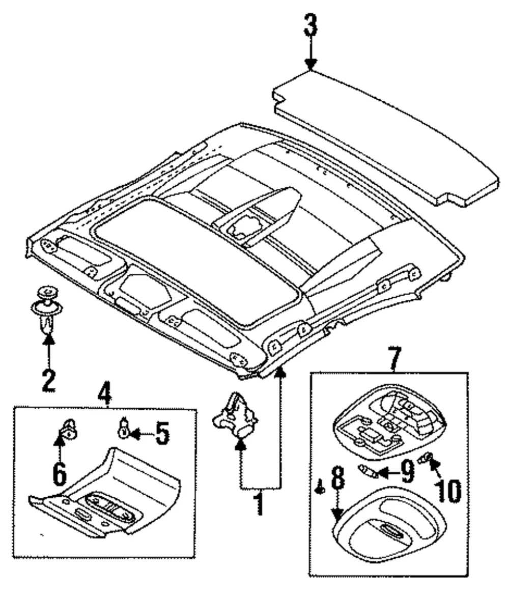Headliner Retainer - Mazda (b04068865a23)