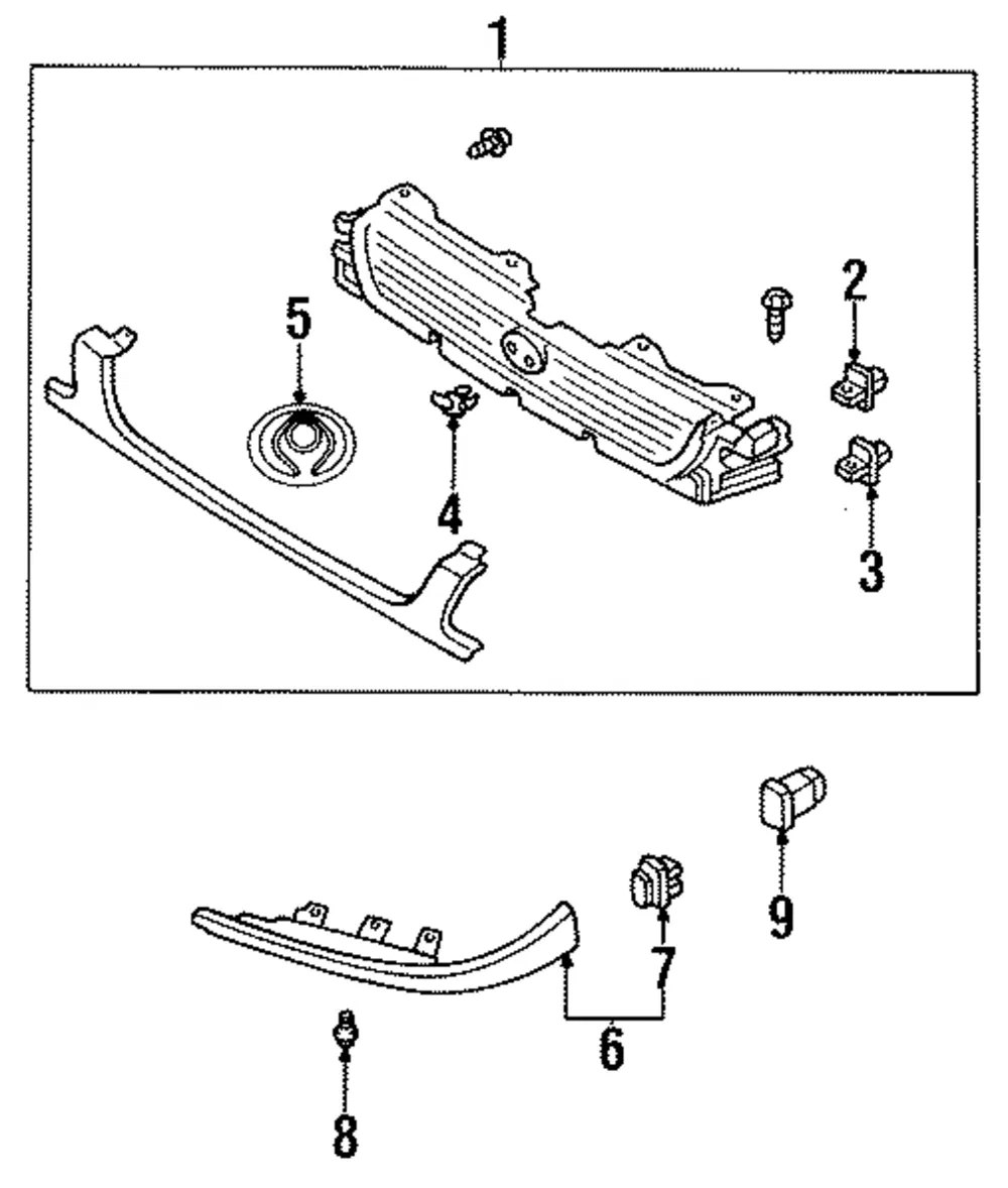Grille Assembly Clip - Mazda (b05p50714b)