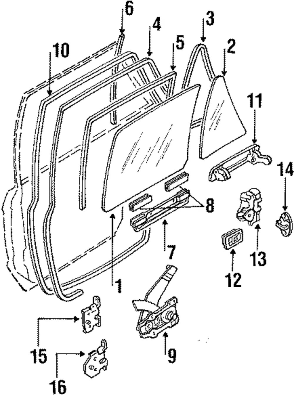 Door Glass - Mazda (b09373511)