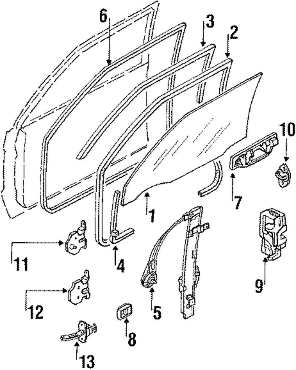 Window Regulator - Mazda (b11158560c)