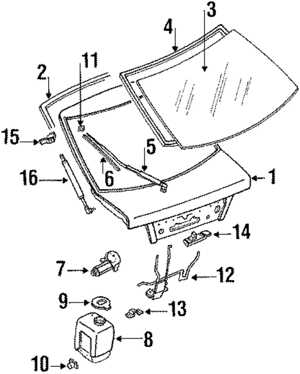 Back Glass Washer Nozzle - Mazda (b16367510)