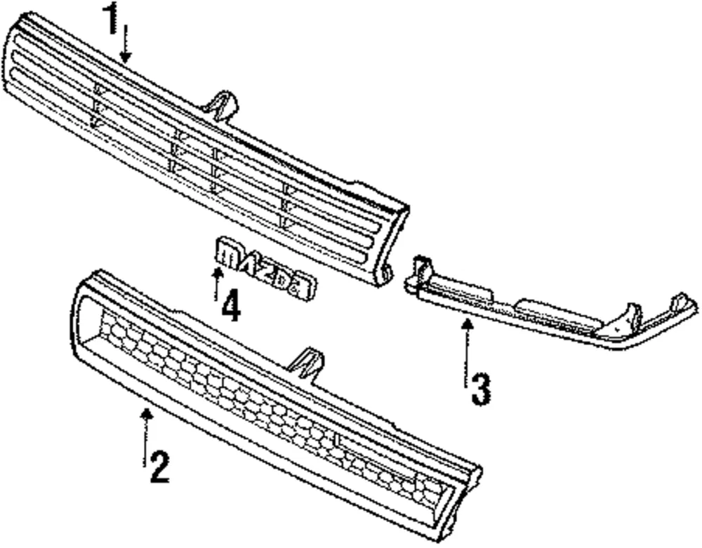Grille - Mazda (b30050710a)