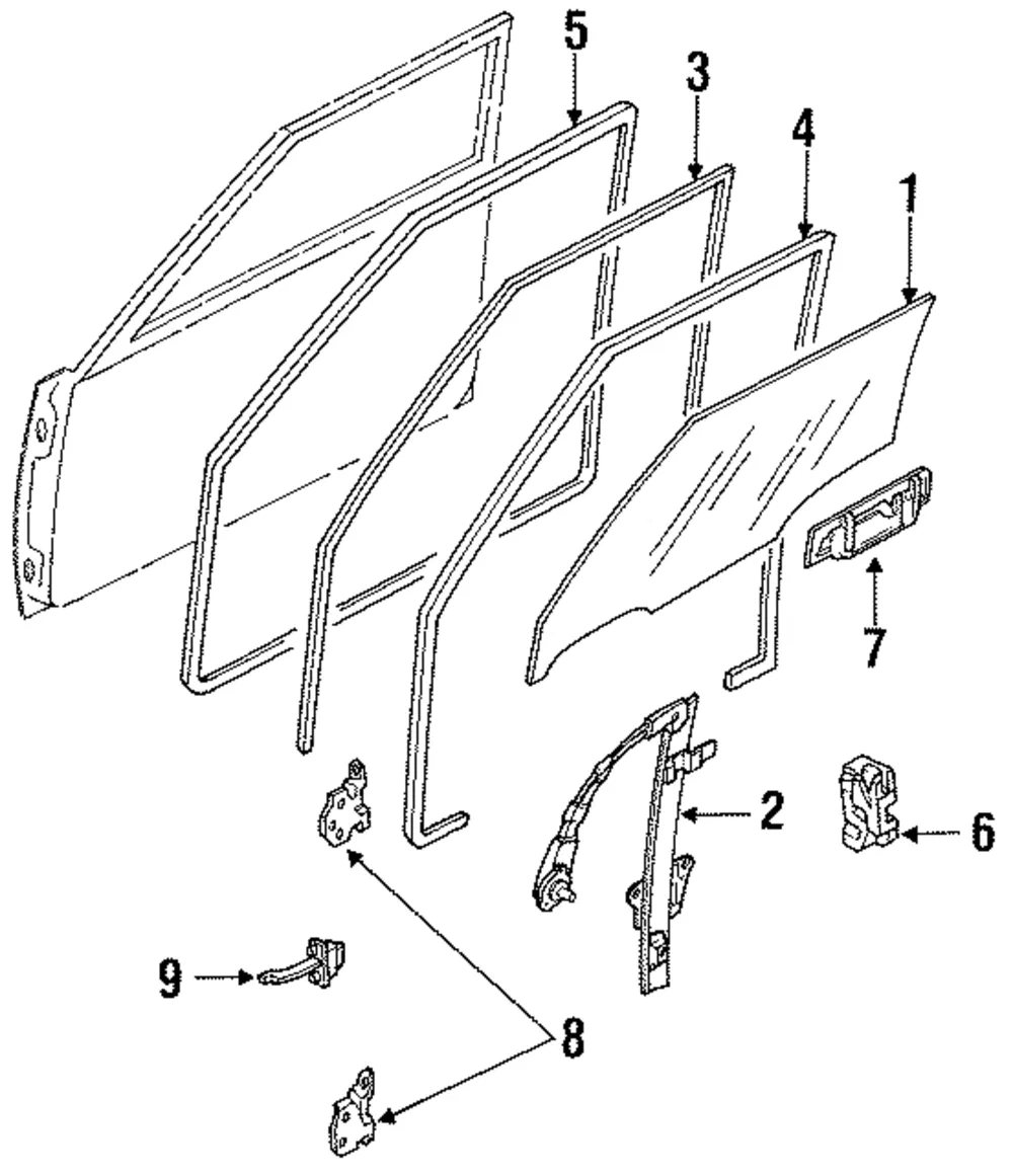 Window Regulator - Mazda (b45558560a)