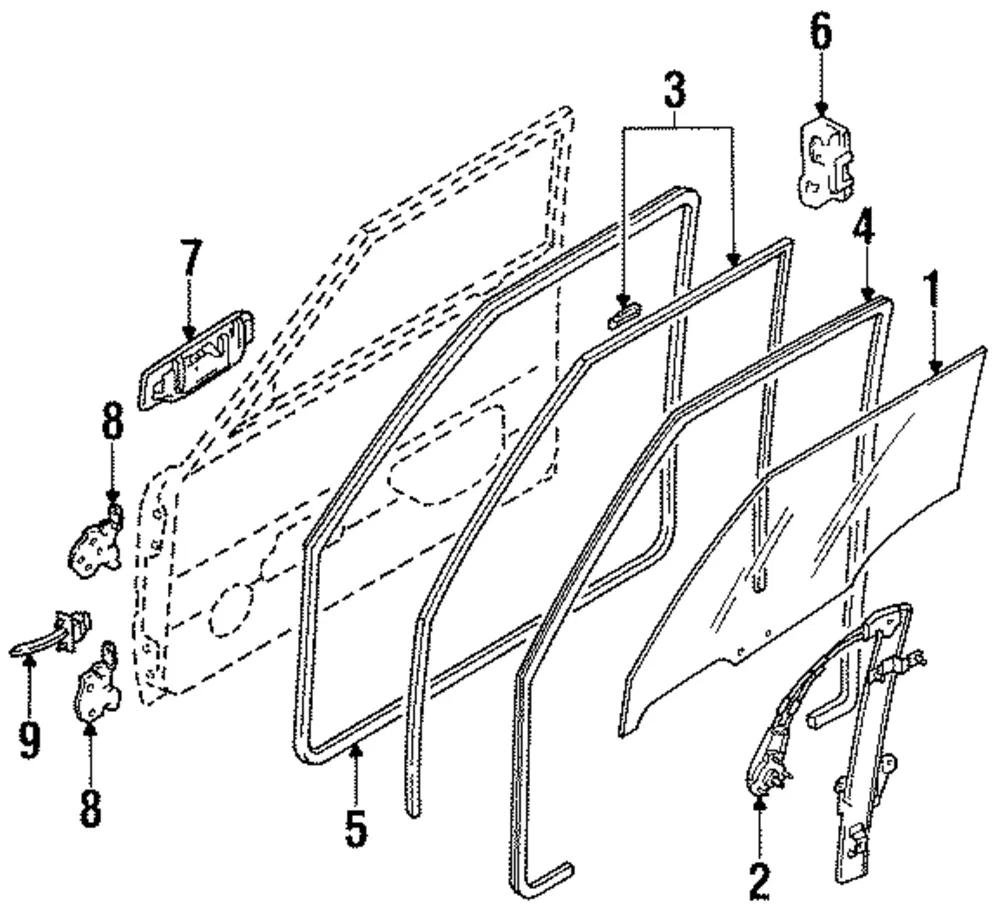 Window Regulator - Mazda (b49958560a)