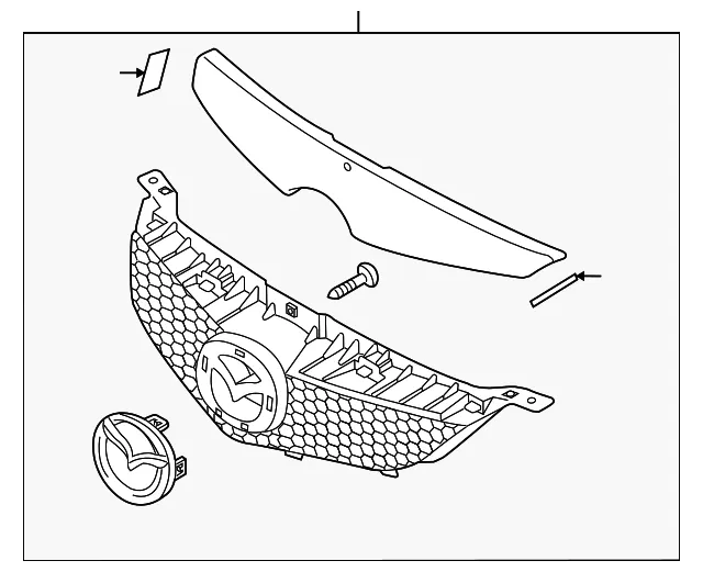 Grille Assembly - Mazda (bak35071095)