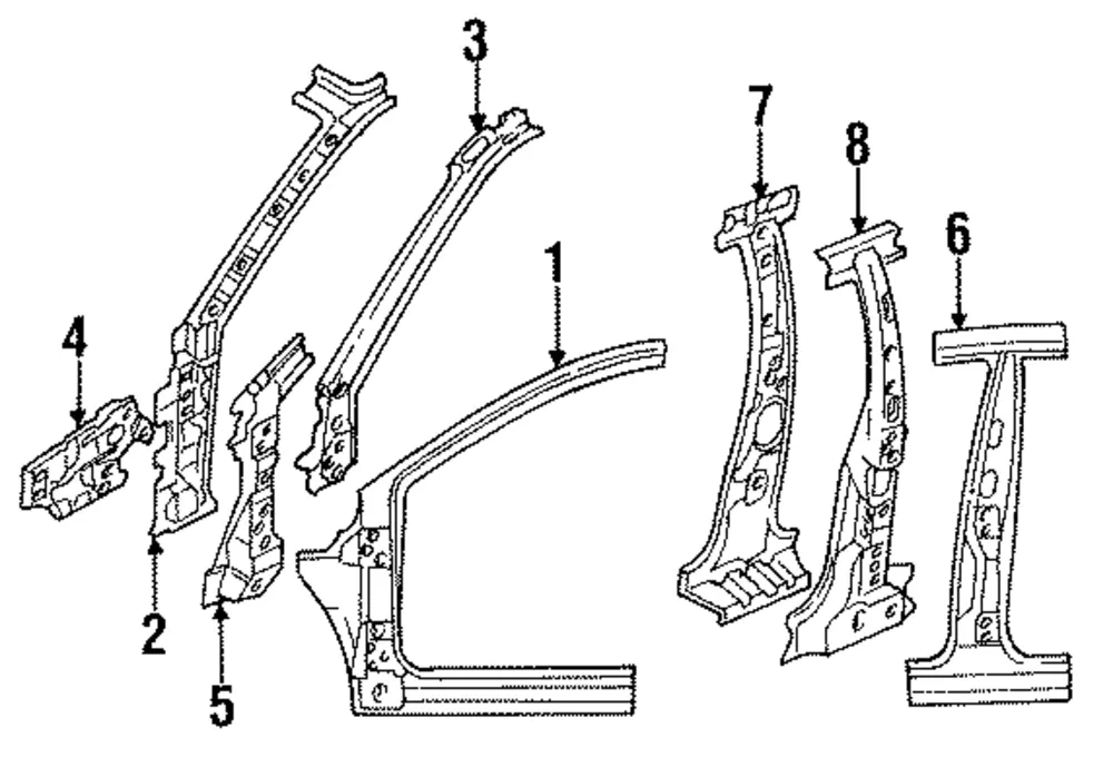 Hinge Pillar - Mazda (bc1d7024x)