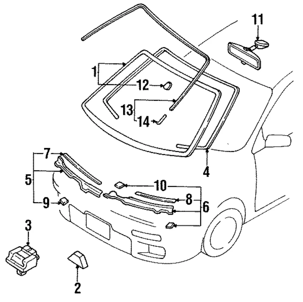 Reveal Molding - Mazda (bc1m506axb)