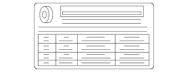 Tire Information Label - Mazda (bdgf69014a)