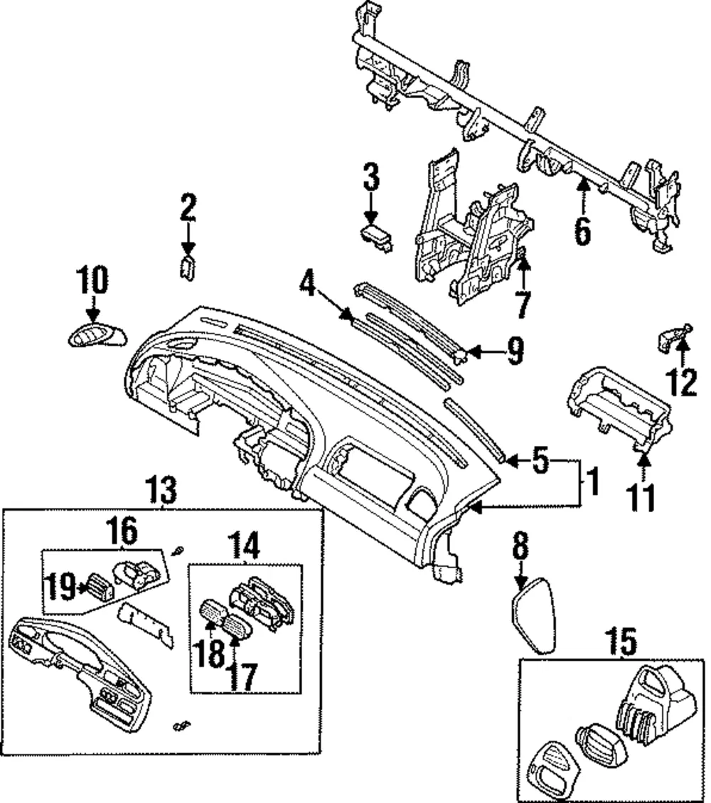 Meter Hood - Mazda (be5m55420a)