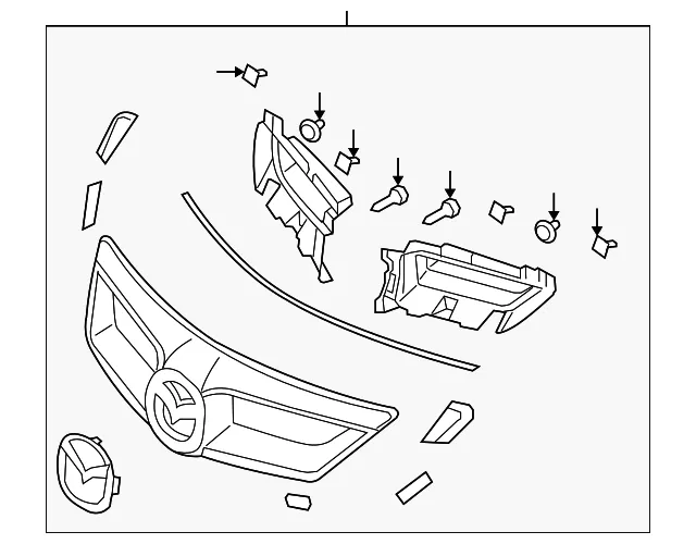 Grille Assembly - Mazda (br5v50710b96)