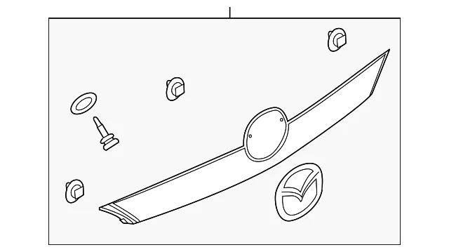 Rear Body Panel Molding - Mazda (c51350810f86)