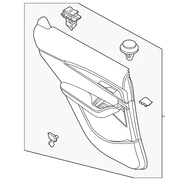Door Interior Trim Panel - Mazda (dakn68550b50)