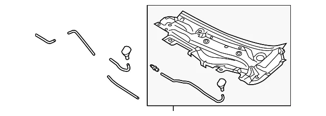 Cowl Grille Panel - Mazda (db2w507s0g)