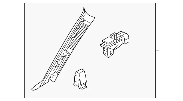 Body A-Pillar Trim Panel - Mazda (dgh96816075)