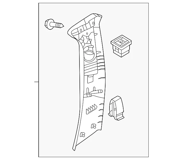 Door Pillar Post Trim Set - Mazda (dgh968210a02)