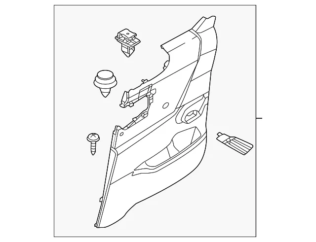 Door Trim Panel - Mazda (dn4k68550b02)