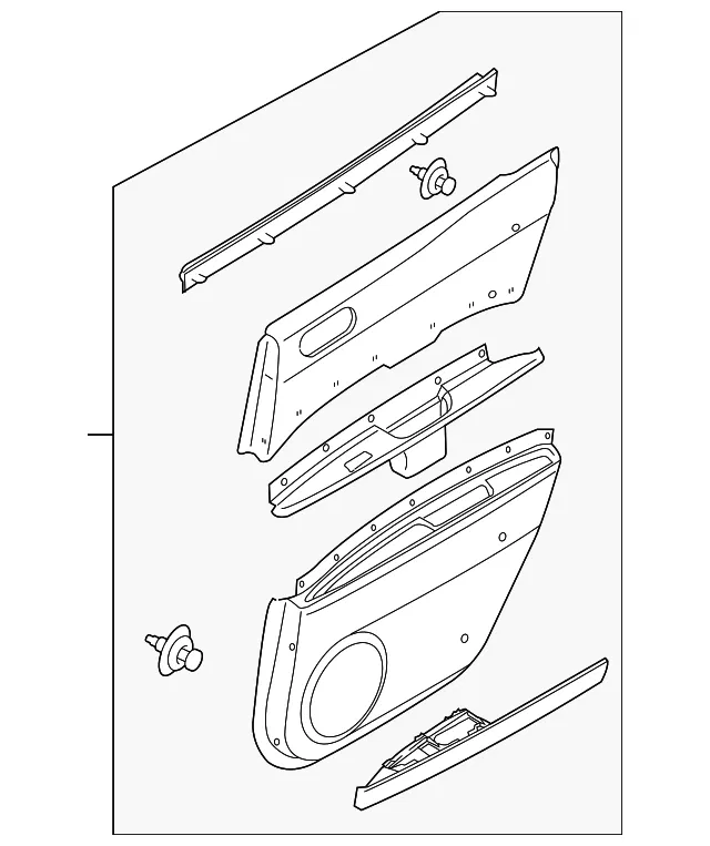 Door Interior Trim Panel - Mazda (eh4868560h02)