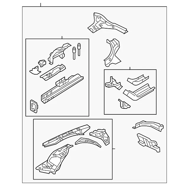 Apron/Rail Assembly - Mazda (fe0154200)