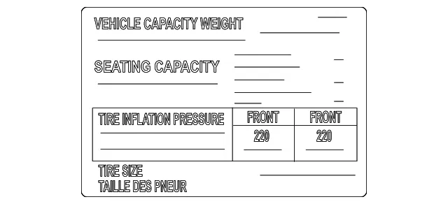 Tire Information Label - Mazda (fe0269014b)