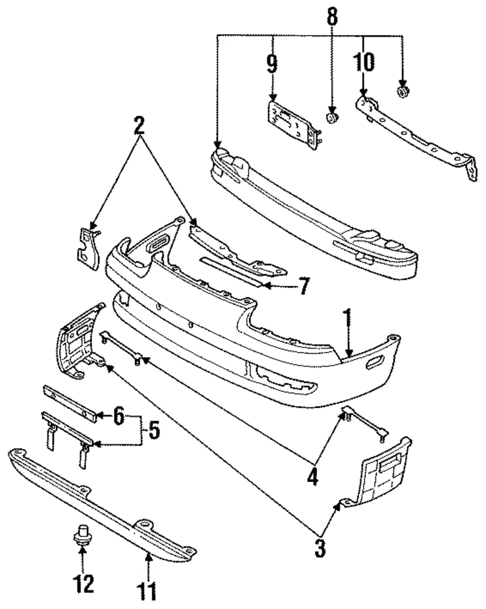Bumper Cover Bracket - Mazda (ga2a501c0)
