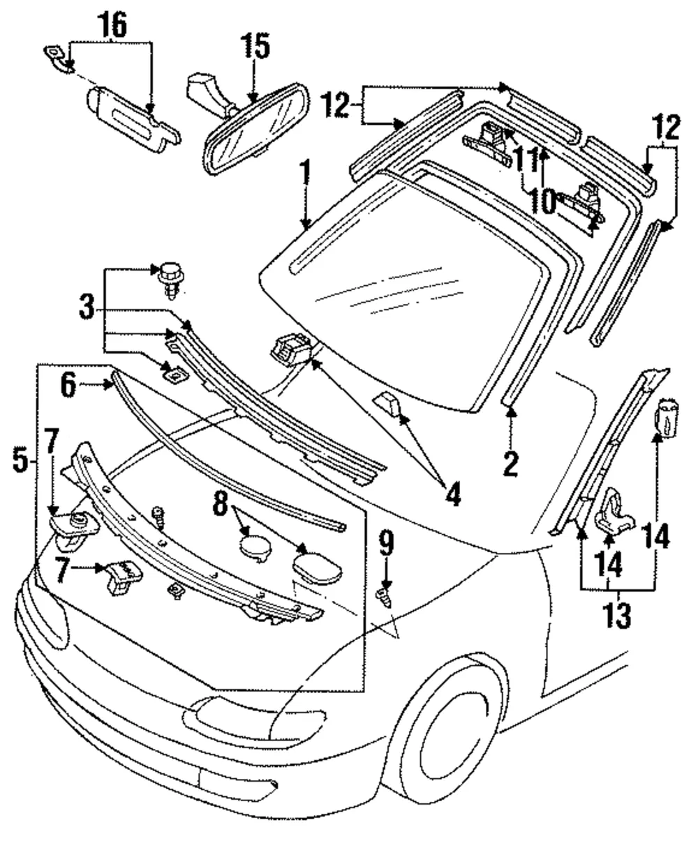 Cowl Grille Seal - Mazda (ga2a50794)