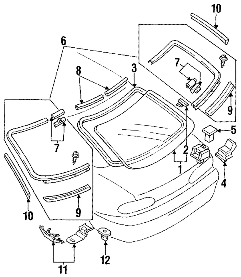 Glass Spacer - Mazda (ga2a50891b)