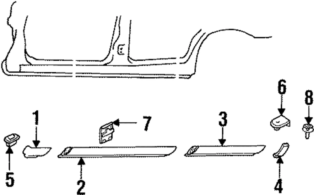 Rocker Molding - Mazda (ga2k50l10a)