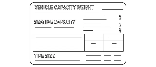 Tire Information Label - Mazda (gea869014a)