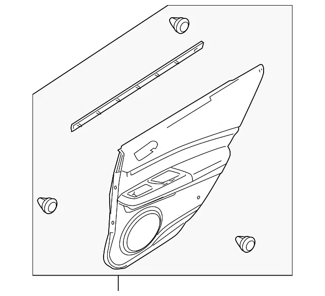 Door Interior Trim Panel - Mazda (geg168560e30)