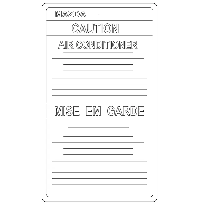 Caution Label - Mazda (gs3l61439)
