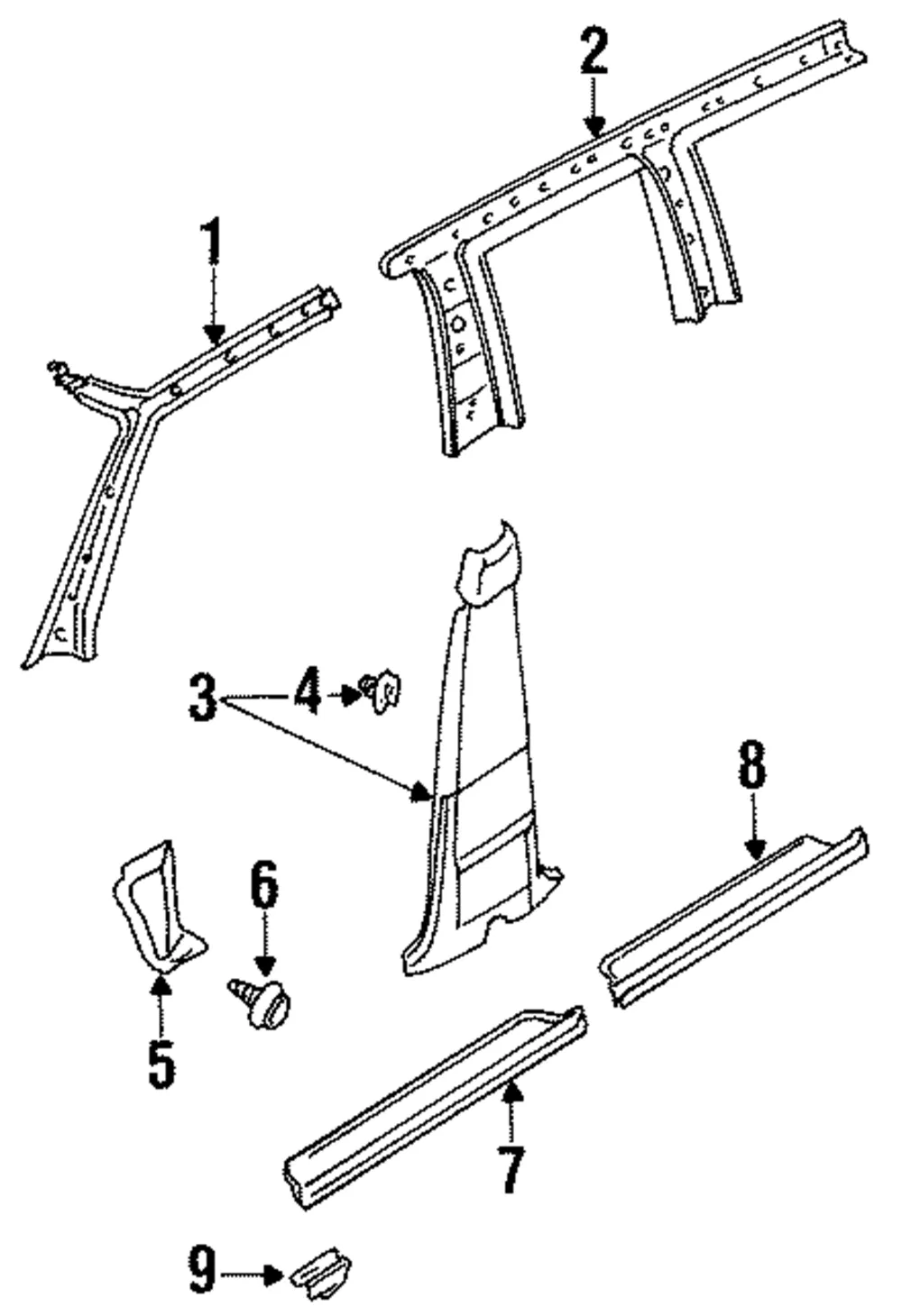 Center Pillar Trim Clip - Mazda (h00268865)