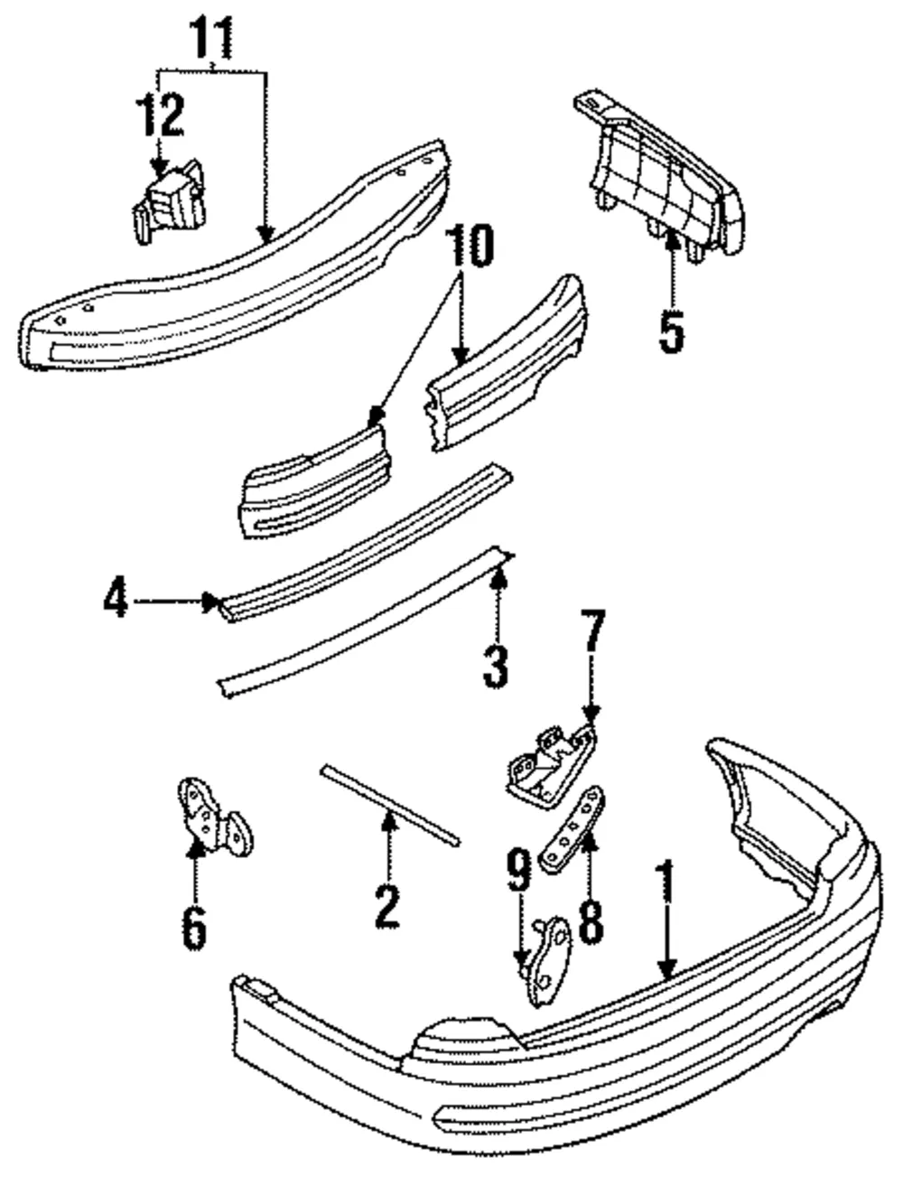 Bumper Cover Upper Retainer - Mazda (hg30502j1a)