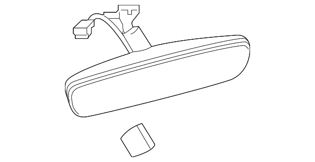 Interior Rear View Mirror - Mazda (kb8c69220)