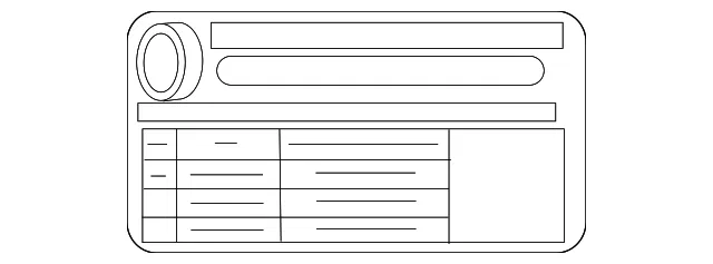 Tire Information Label - Mazda (kd3569014b)