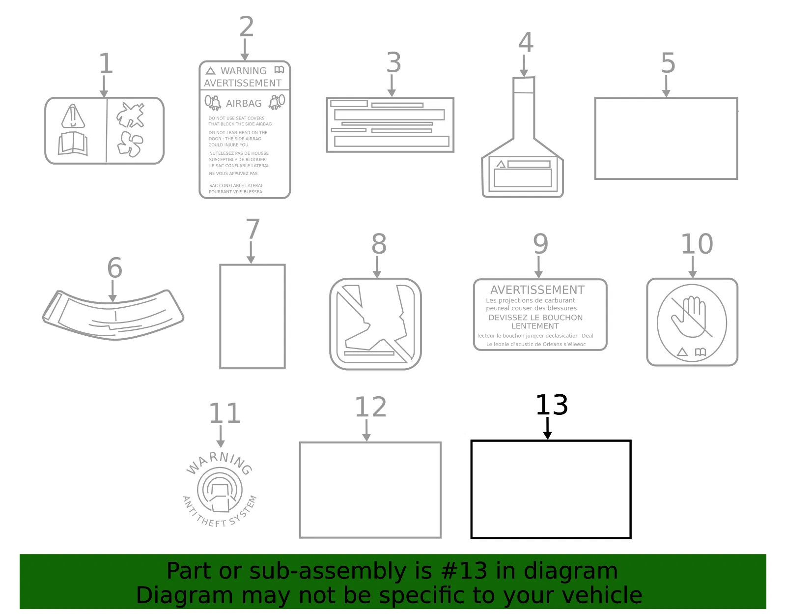 Emission Label - Mazda (l5e169036b)