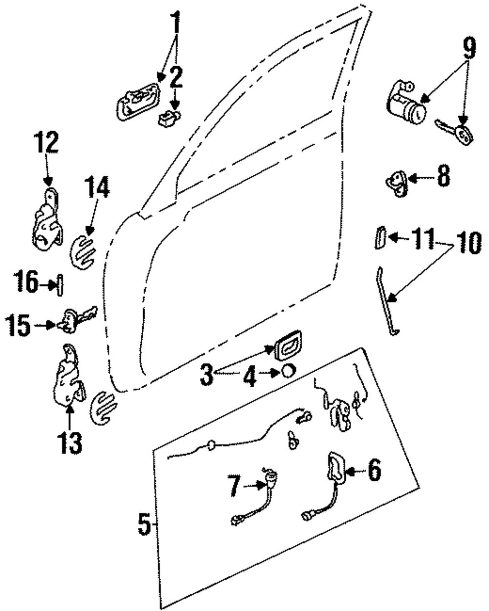 Handle, Outside - Mazda (la0258410d6r)