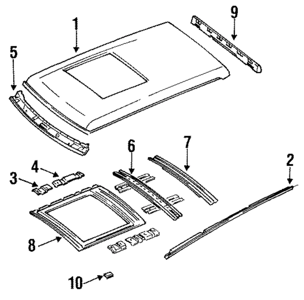 Windshield Header - Mazda (la8970640c)