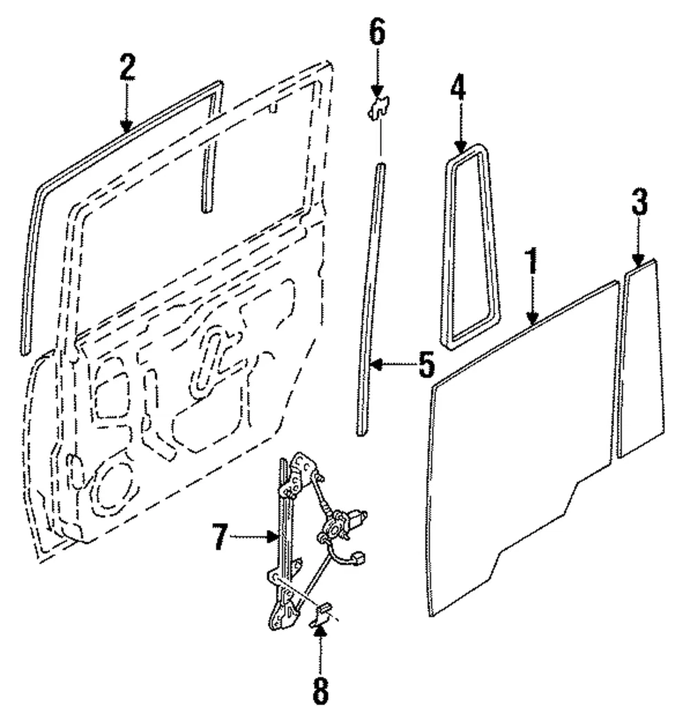 Movable Glass - Mazda (lb8672511)