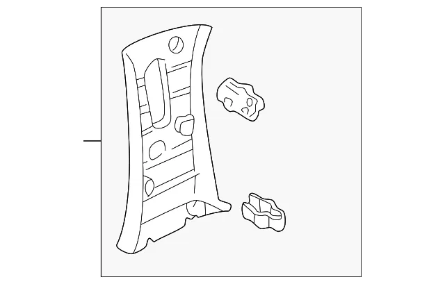 Body C-Pillar Trim Panel - Mazda (lc6268250b03)