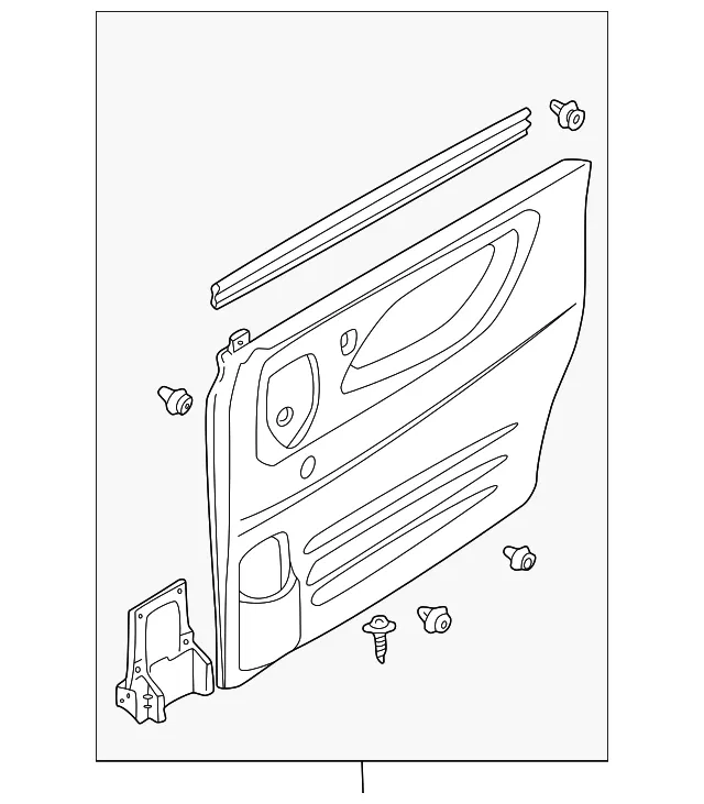 Door Interior Trim Panel - Mazda (lc7068520l80)