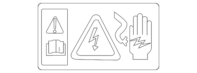 Caution Label - Mazda (mh01303e1)