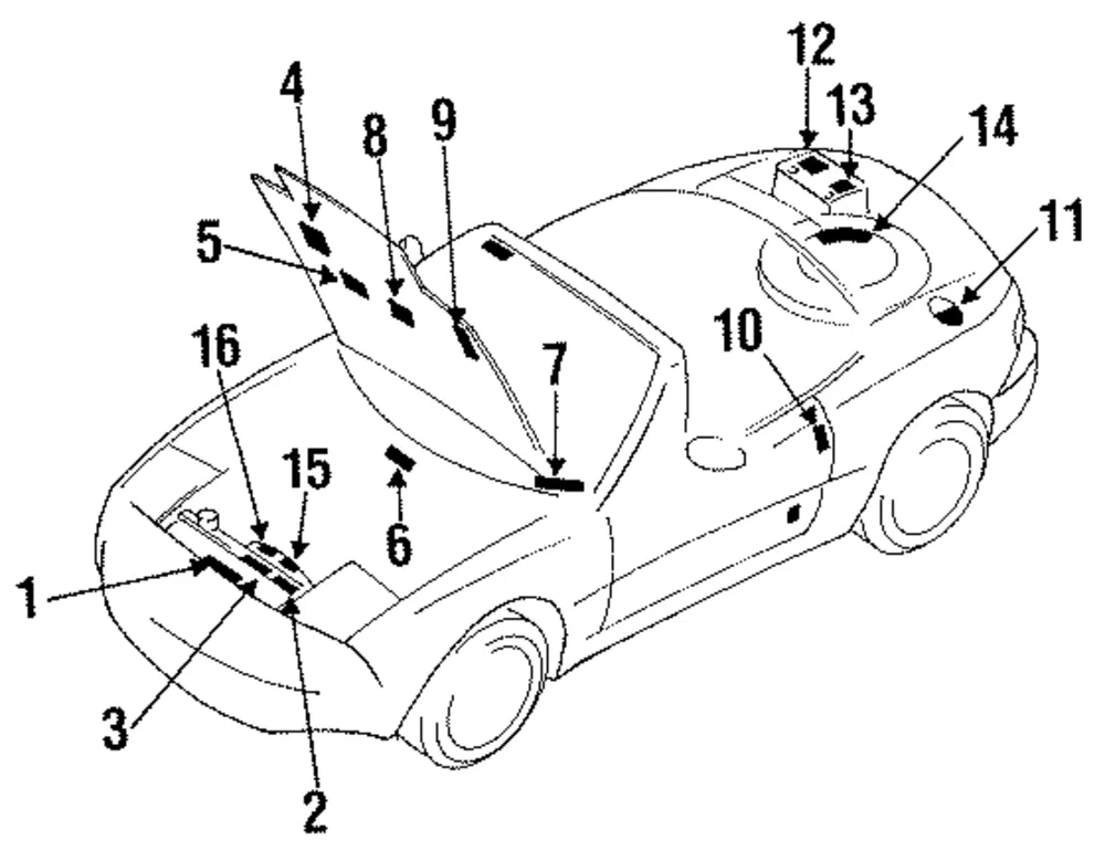 Air Bag Label - Mazda (na0157k92)