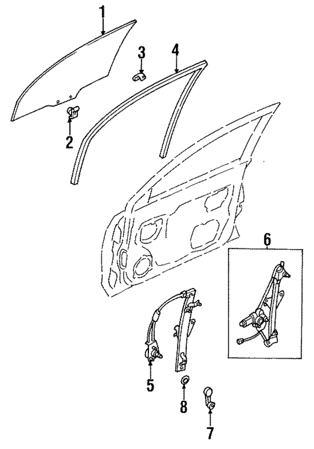 Regulator Handle - Mazda (s08458580a90)