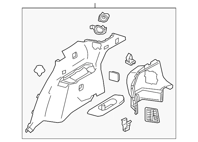 Interior Quarter Panel Trim Panel - Mazda (ta0b6887002)