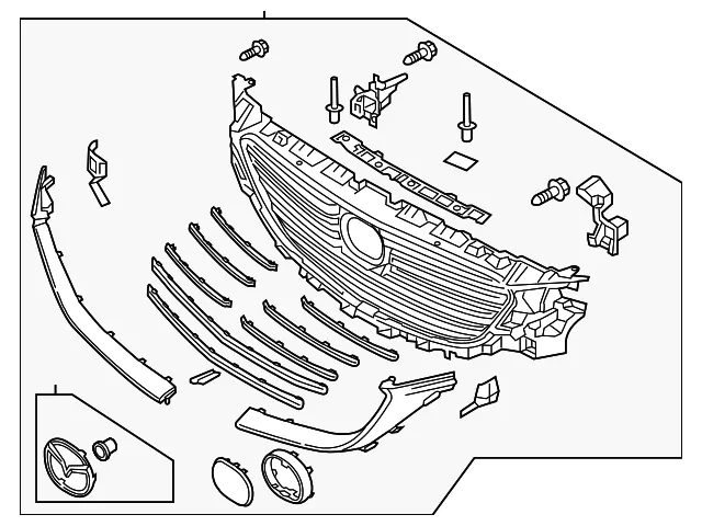 Grille Assembly - Mazda (td2m50710)