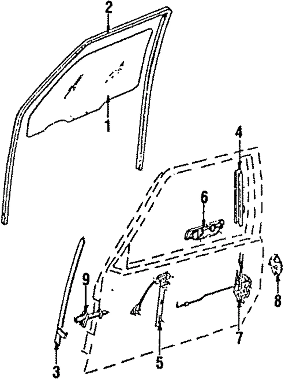 Door Glass - Mazda (ub4058511b)